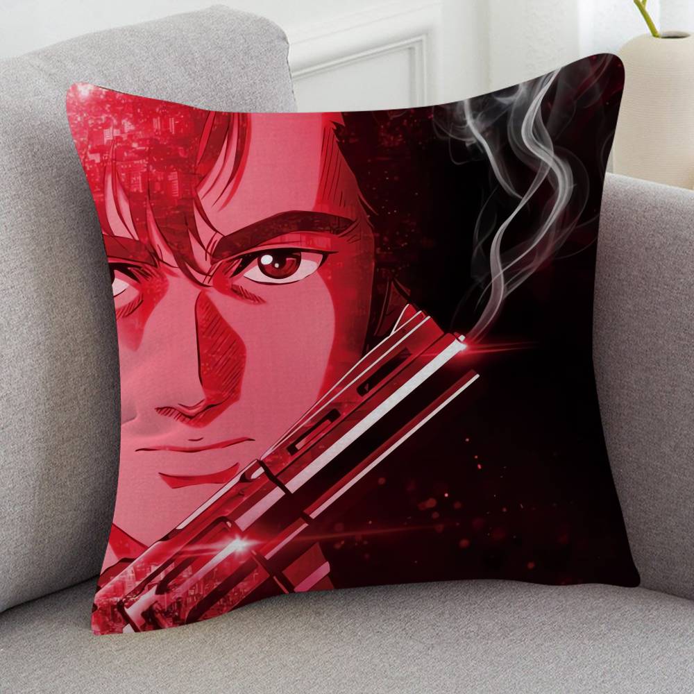 Anime City Hunter Cute Cartoon Two-dimensional Pillowcase Bedroom Sofa Cushion Cover Nap Pillow Cover