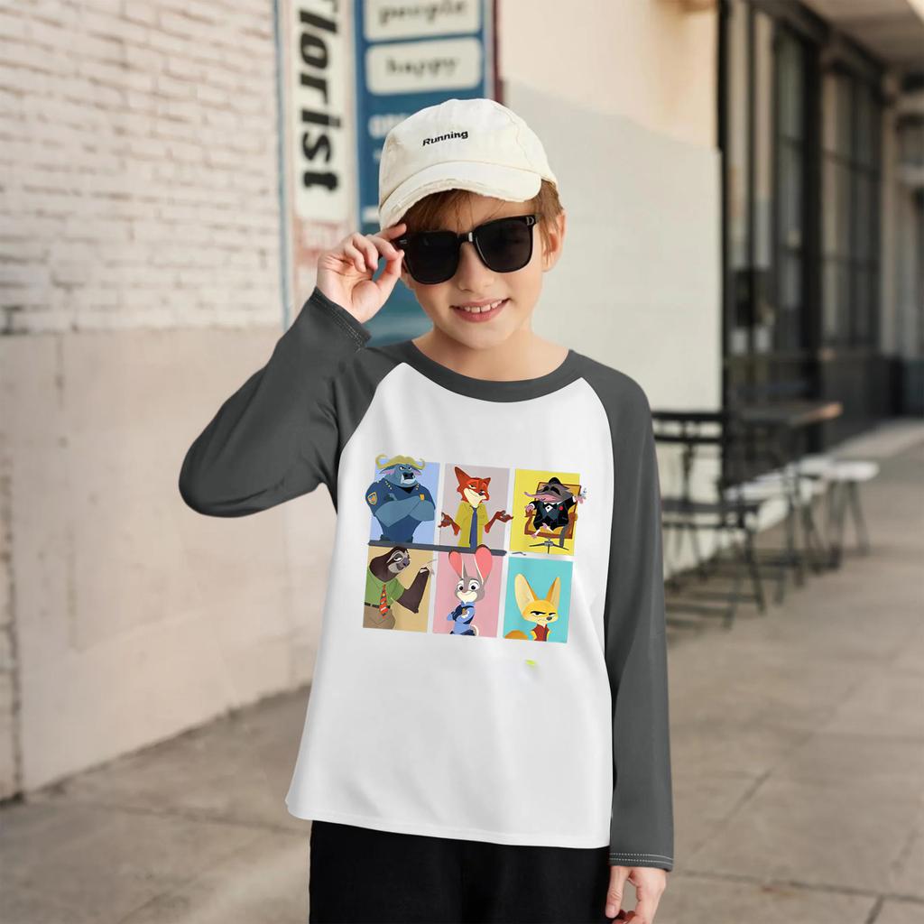 Modisches und bequemes Kinder-Langarm-Oberteil mit Rundhalsausschnitt und lockerem Schnitt