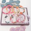Elegant Resin Bangle With Preserved Flowers Comfortable Dried Flower Wristband For Women Fashion Jewelry Gift