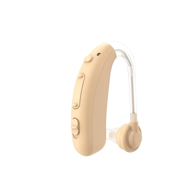 Rechargeable Behind-the-Ear Bluetooth Hearing Aid for Moderate To Severe Hearing Loss, Featuring Invisible Noise Reduction for the Elderly.