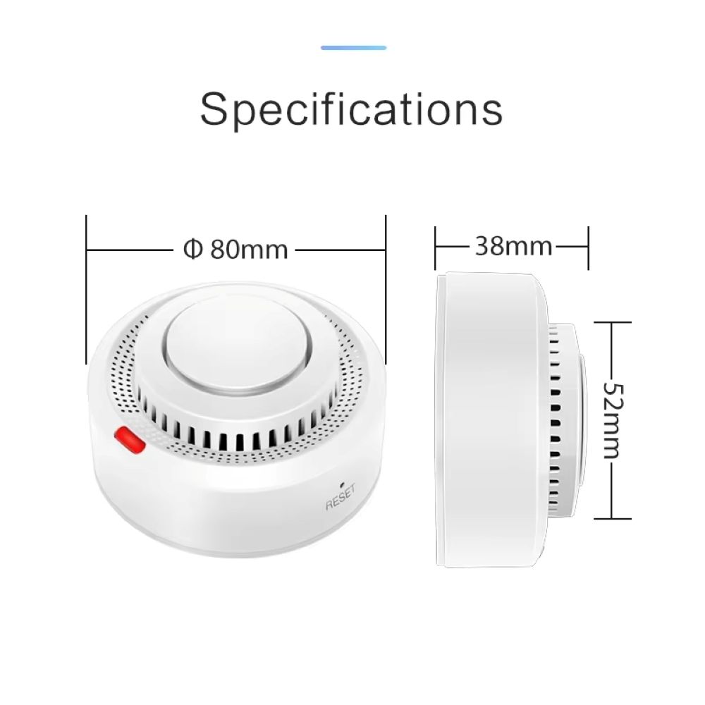Tuya Smart WiFi/Zigbee Smoke Sensor Fire Protection Smoke Detector 85dB Sound Security System Firefighters Smartlife APP Control