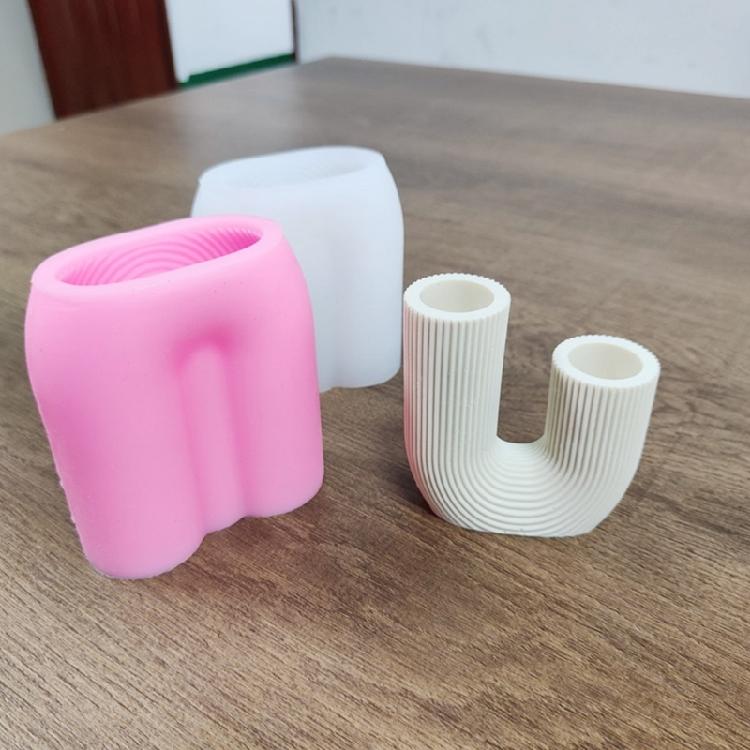 Dried Flower Vase Silicone Mold Candlestick Resin Mold Mold DIY Decoration Tool