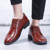 Men's Casual British Leather Shoes Four Seasons Lightweight Soft Soled Business Dress Leather Shoes Fashion Versatile Men's Shoe