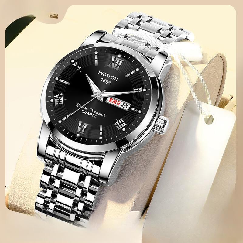 Ceasuri de mână pentru bărbați, impermeabile, curea din oțel, casual, cuarț mecanic automat, ceas de afaceri