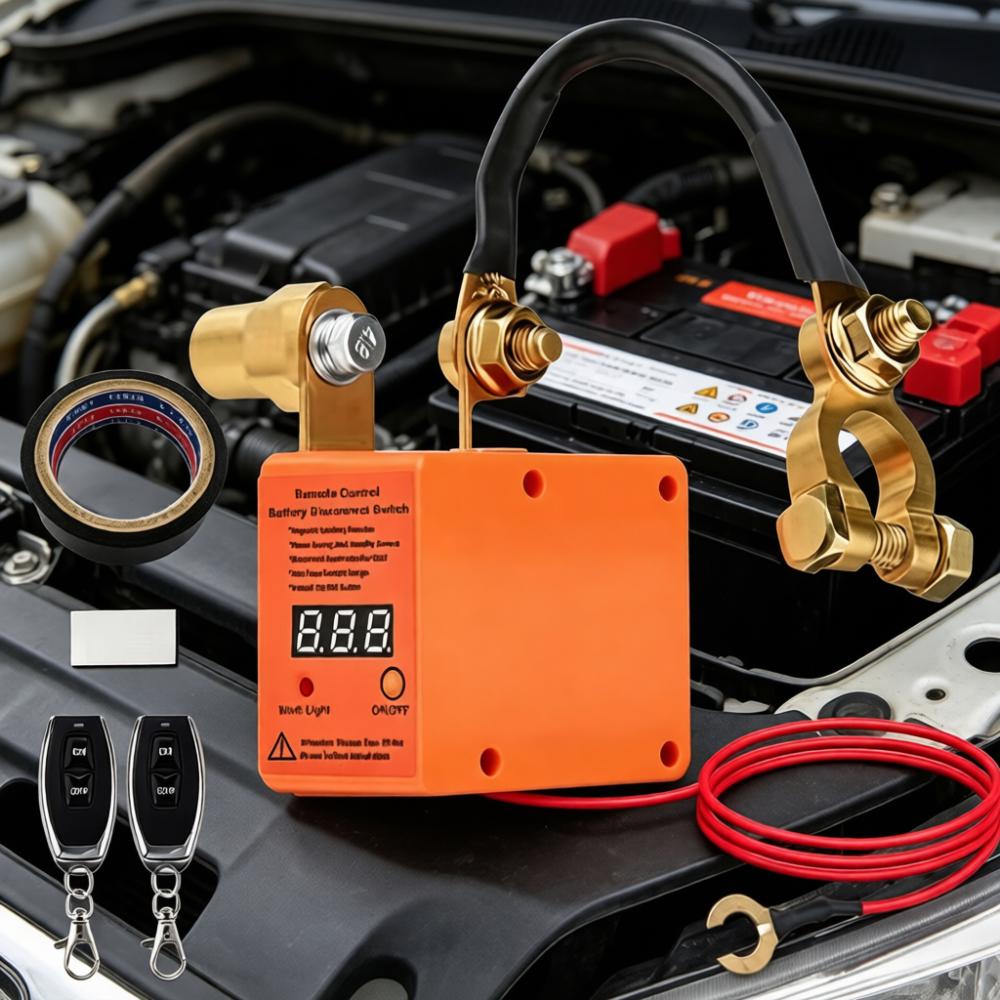 Universal Car Battery Disconnect Switch 12V 24V Remote Control Power Off Relay Anti Leakage Protector For Heavy Duty Trucks