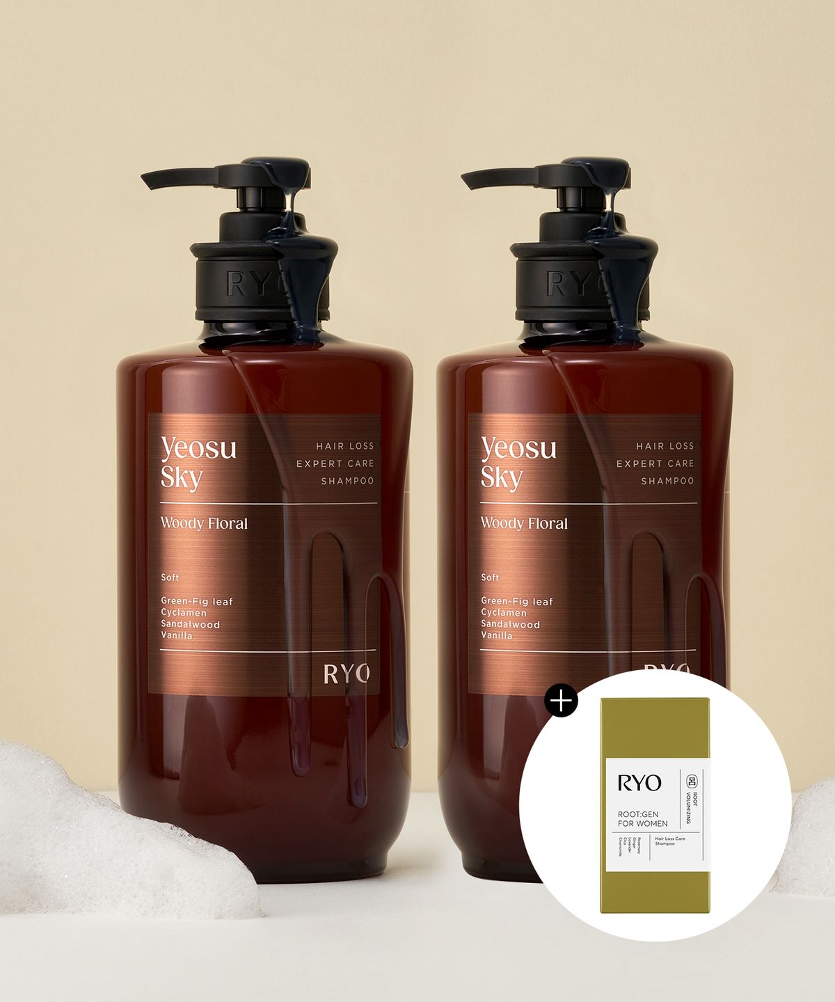 [Woody Floral] Jayang Specialized Hair Loss Care Shampoo Yeosu Haneul 585ml 2-Pack