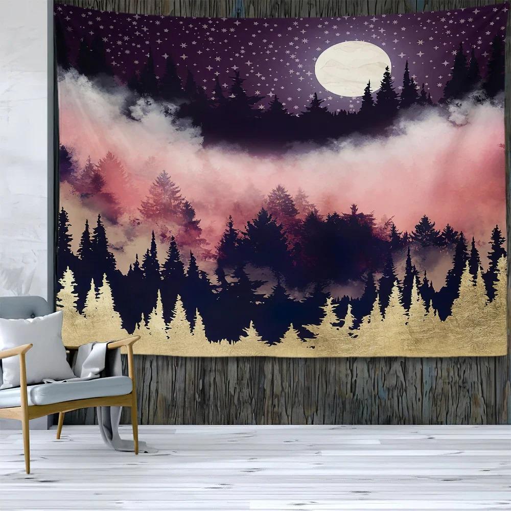 Абстрактная картина Узор восхода солнца Декоративный гобелен Украшение стены для дома — фото 9