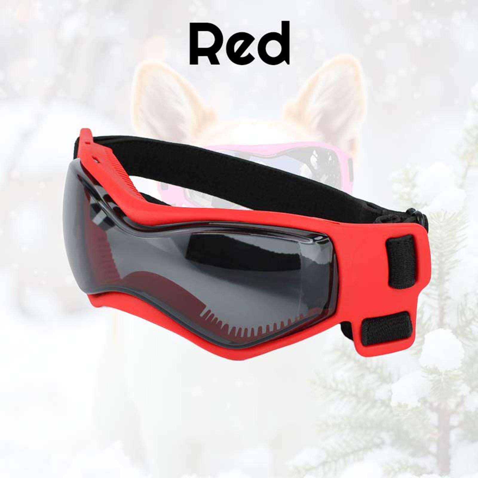 

Очки для собак мелких пород, солнцезащитные очки для собак мелких пород, УФ-очки для маленьких собак, для езды на открытом воздухе, вождения, маленькие, черные One Size красный