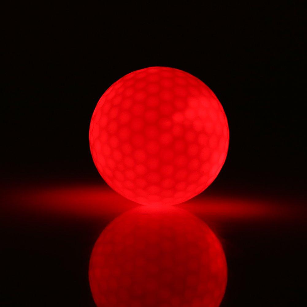 Illuminated Golf Balls with Perfect for Golf and Nighttime Available in 5 Colors EBTOOLS. Built-in LEDs, Practice, Prizes, Golfing. (Red)