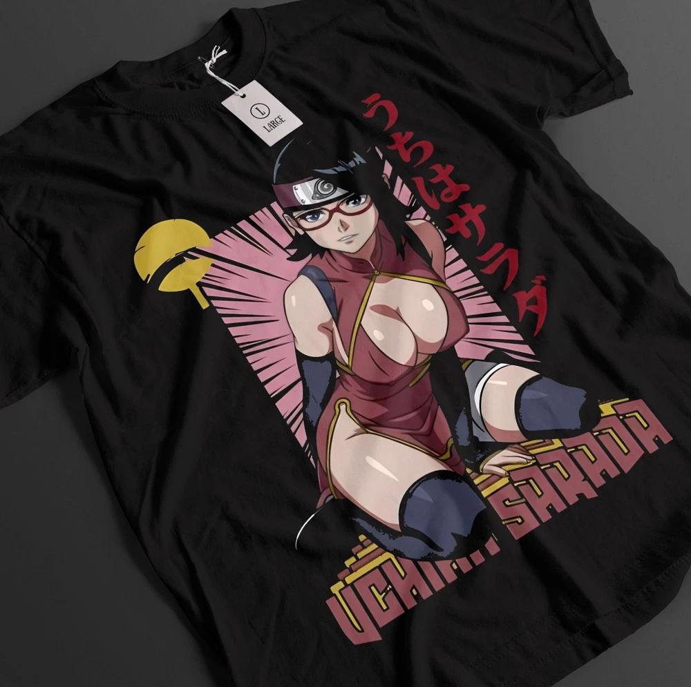 Boruto Tshirt Sarada Uchiha TShirt Naruto Shirt Uzumaki Anime Waifu Unisex Tee S