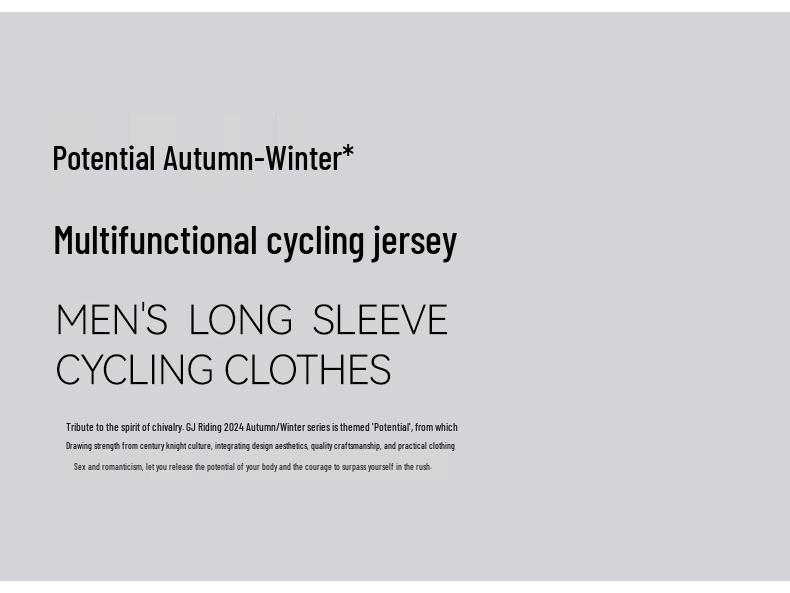 Herren Langarm Rad- und Outdoor-Sportbekleidung - Feuchtigkeitstransportierend, Schnelltrocknend für Herbst & Winter