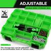 Transparent Plastic Tool Organizer Box Adjustable Compartment Secure Lock Ergonomic Handle for Hardware Accessories