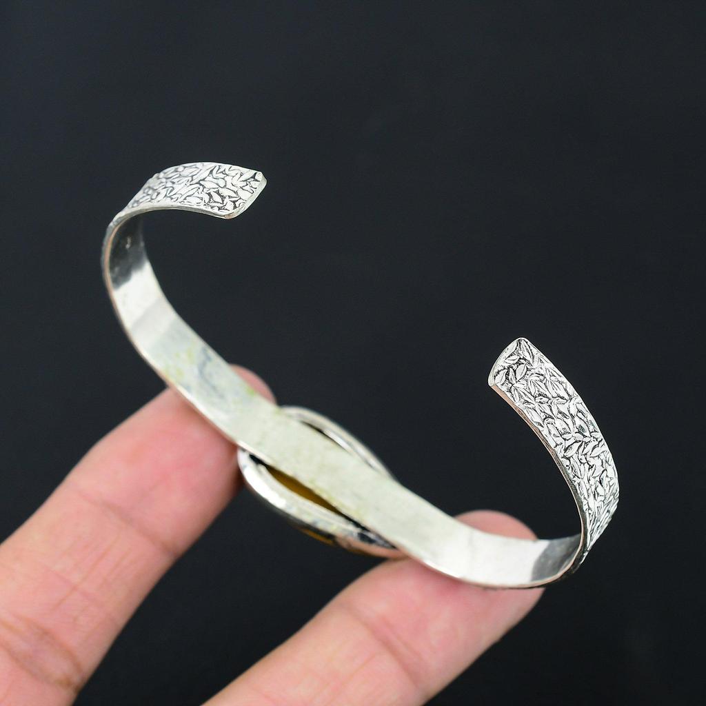 Mookaite Gemstone Mother Handcrafted Anniversary Bangle Jewelry Sterling Silver