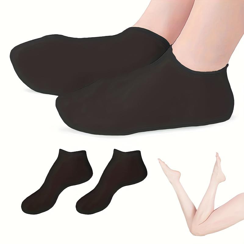 1 Pair Black Silicone Toe Socks, Women's Moisturizing Anti-cracking Foot Socks, Suitable for Dry Heels