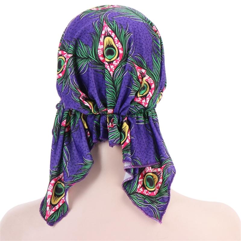 Traditional Turban For Women Hijab For Women Hair Wrap Street Dance Head Wrap For Women Hijab Caps Floral Chemo Beanies