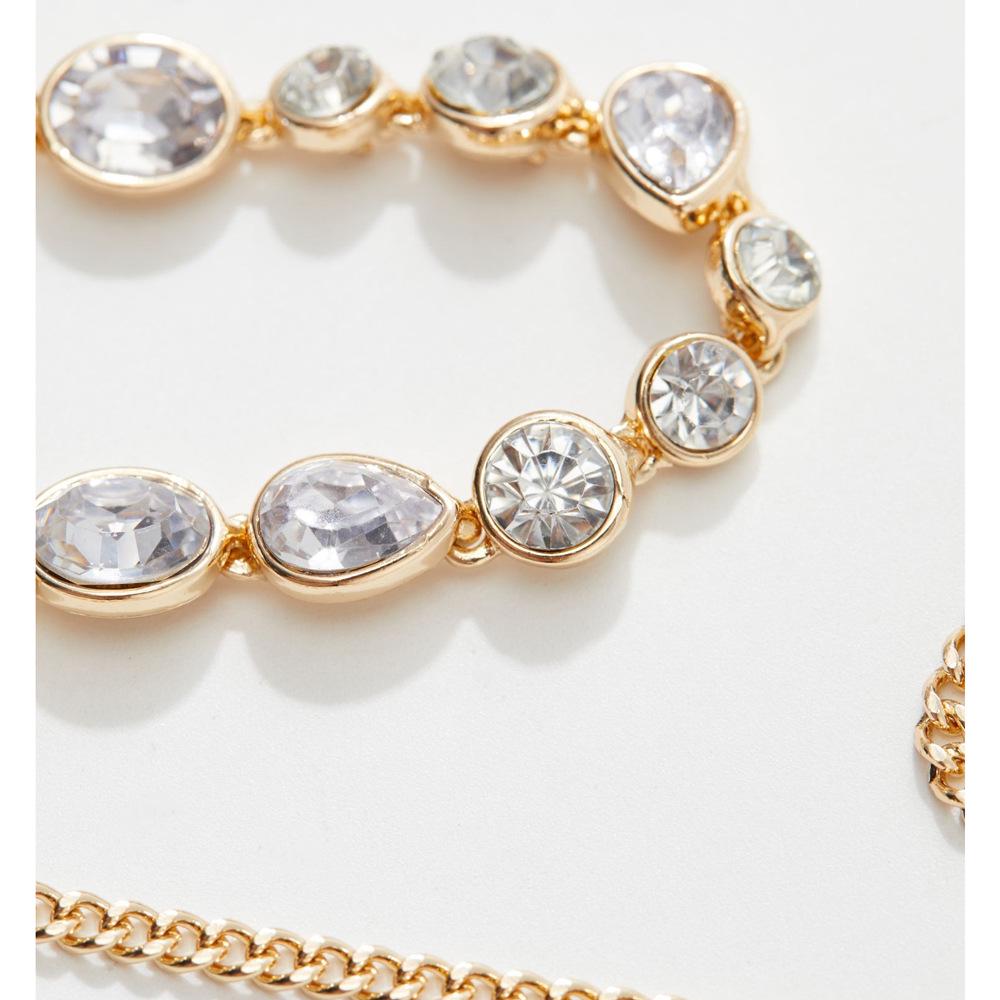 Korean Sweet Rhinestone Tassel Double Layer Fashion Waist Chain for Women
