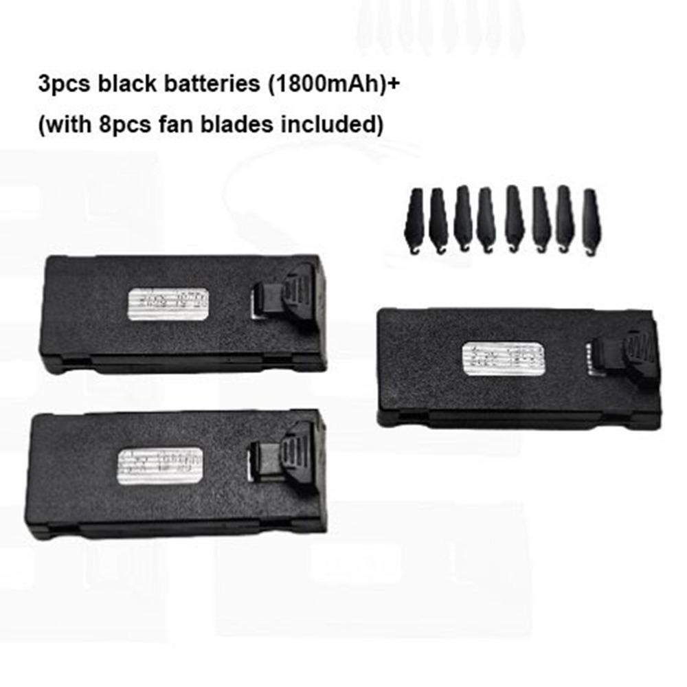 Fekete Lítium Akkumulátor E88 e88PRO E99 E525 S89 Drón Alkatrészek Kiegészítők