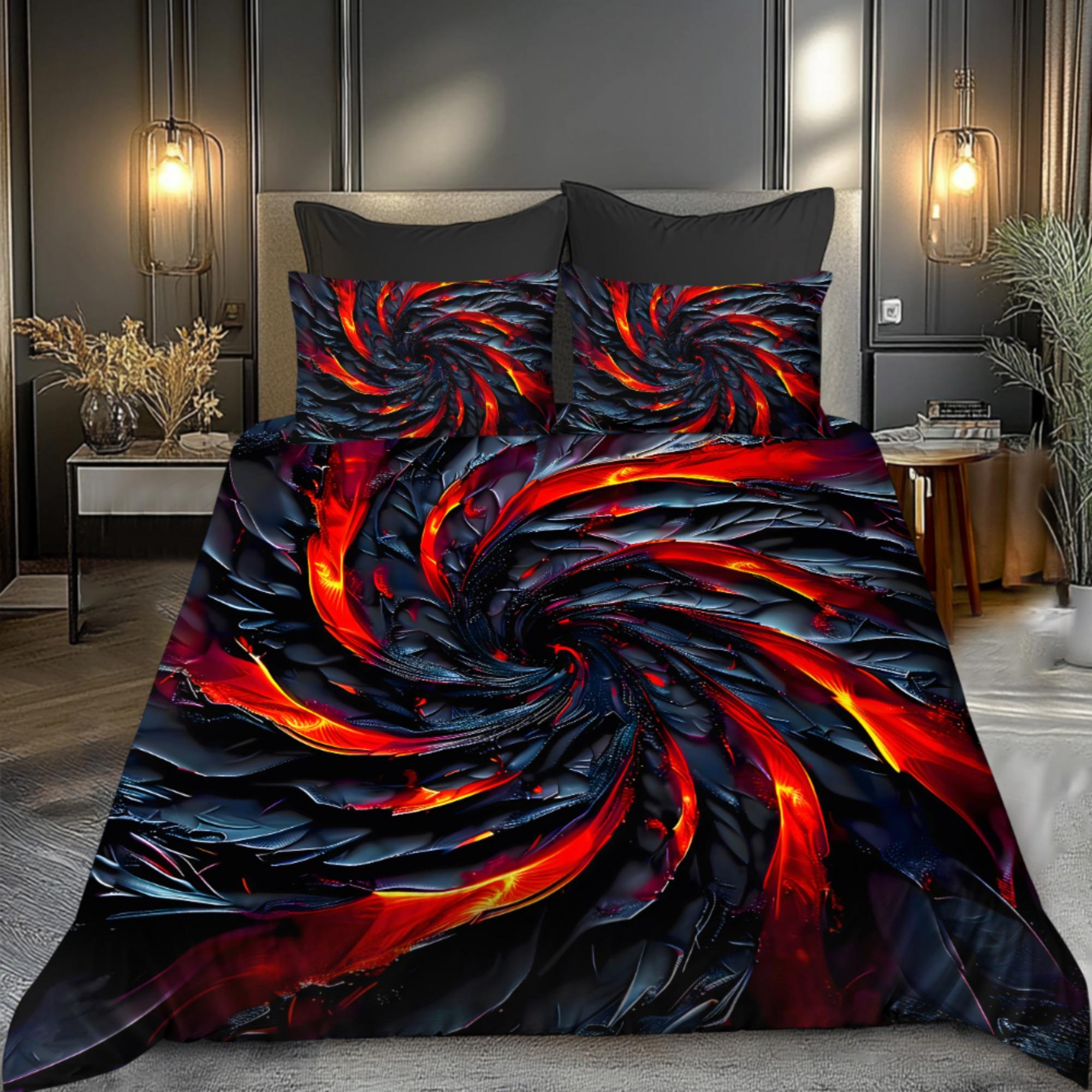 

Bedding Set Digital Printed Volcanic Rock Design Theme Soft All-Season Machine Washable For Bedroom Hotel Valentine S Day Gift 90X200cm