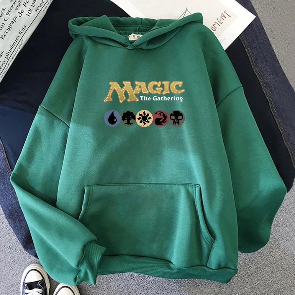 Magic The Gathering Cartoon Letter Hoodie Graphic Printing Funny Sweatshirt Cute for Autumn/Winter Sudaderas Fleece New Pullover