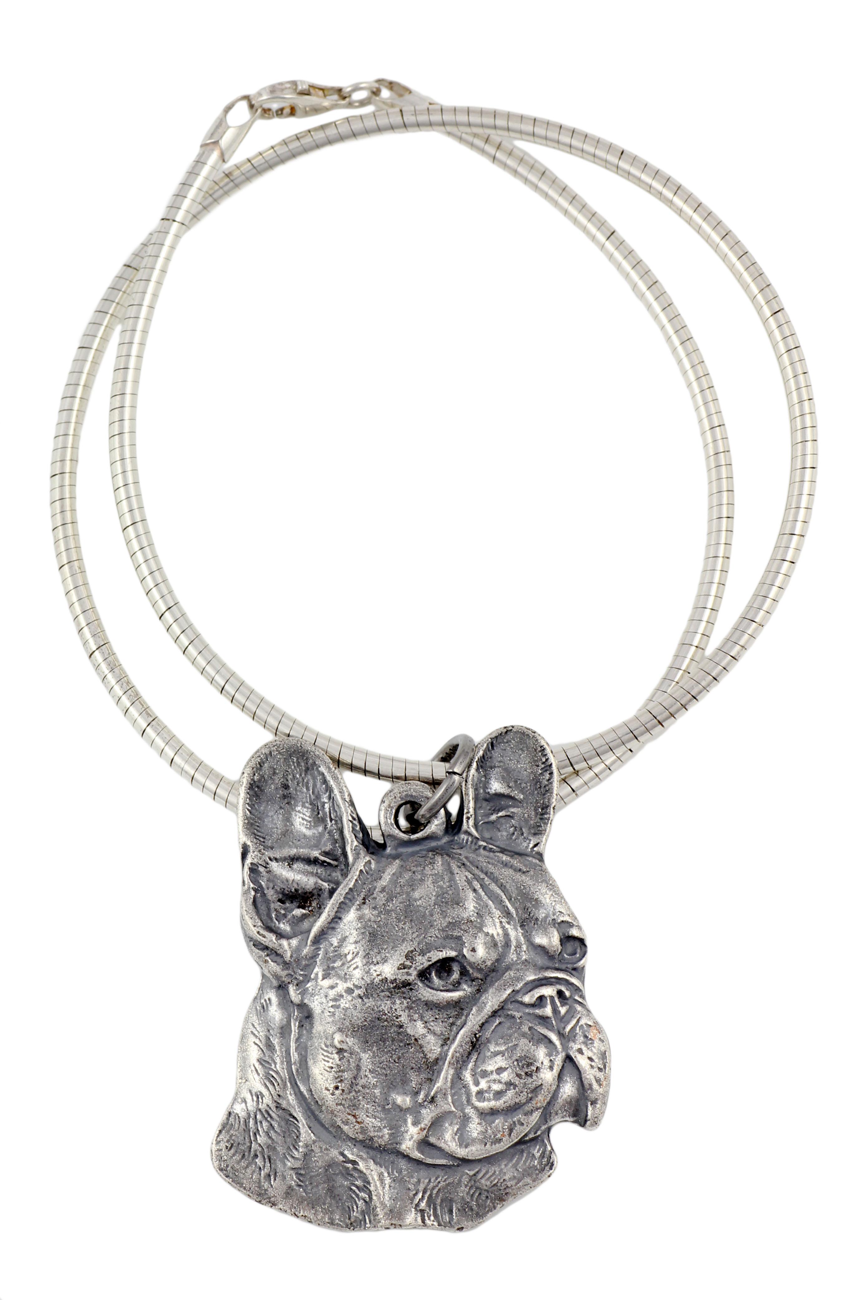

French Bulldog, Frenchie I - Dog necklace, unique jewellery for the dog fan, unique adder pendant by Art-Dog brand