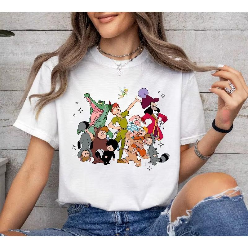 Peter Pan Group Character Tshirts land Family Tshirts Walt World Birthday Gift Sets Magic Kingdom Tshirts S
