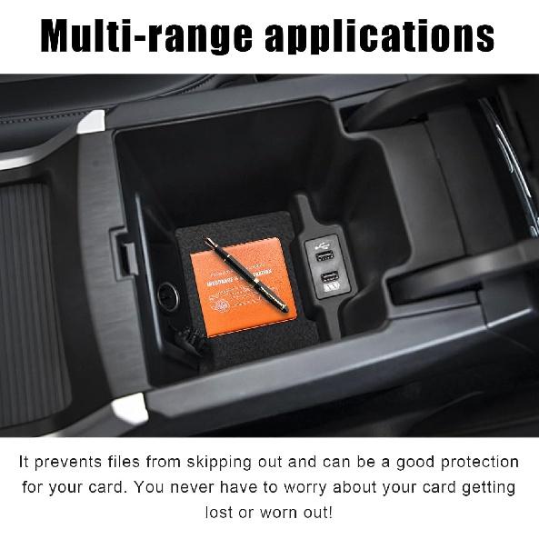 2PCS Car Registration Insurance Holder, 10.6&#34;×4.8&#34; Essential Auto Card Document Glove Box Organizer with Closure, Car Accessories for Driver