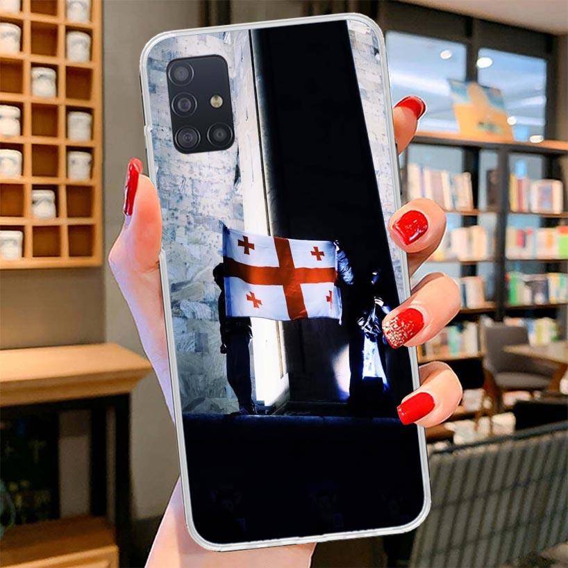 Georgia Flag Cover Phone Case For Samsung Galaxy A12 A22 A32 A52 A72 A02S Phone Case Note 20 Ultra 10 S10 Plus A51 A71 A50S A20S