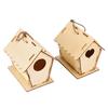 Bird House DIY Wooden Manual Graffiti Outdoor Hanging Bird House Bird Cage Crafts