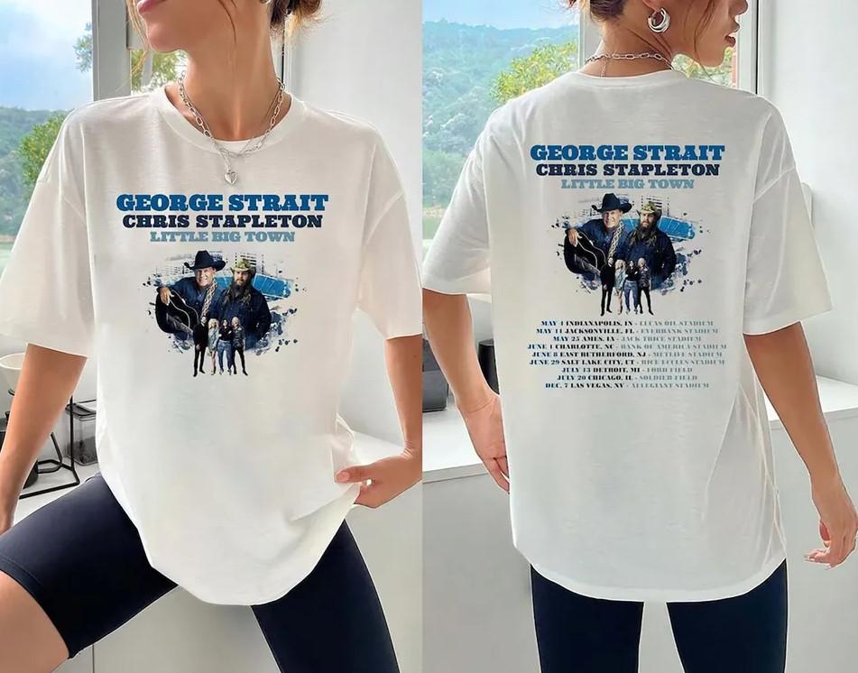 GS amp Chris Stapleton 2024 Shirt Little Big Town Shirt Double Sided Unisex T-Shirt XXXXL