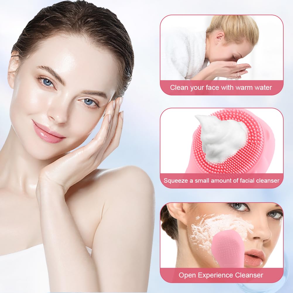 SHOmfrs Wireless Facial Cleansing Brush with Skin Analyzer 2 in 1 LED Technology Exfoliators & Massage Waterproof