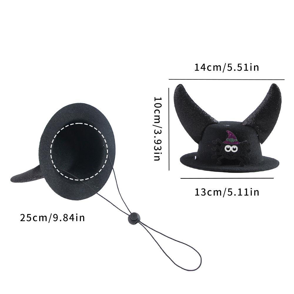 1pc Halloween Horn Hat for Small Dogs Cats Adjustable Party Costume with Funny Devil Horns Cute Pet Cosplay for Halloween Party
