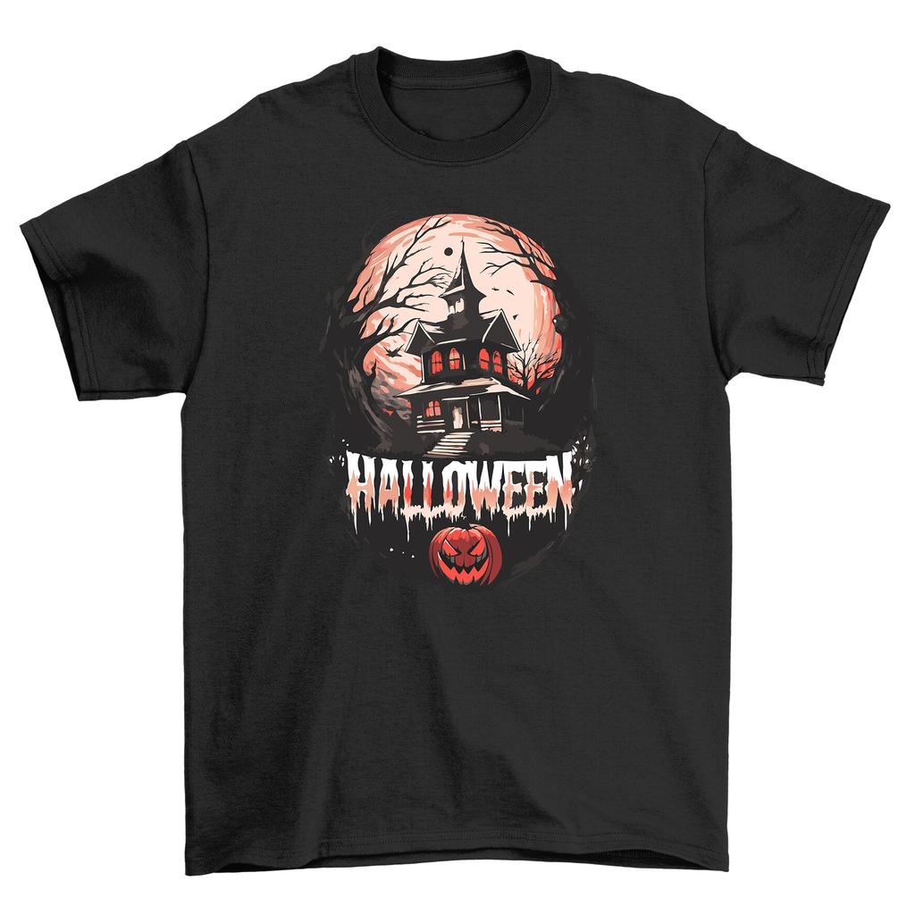HAUNTED HOUSE PARTY'' Halloween_260 T-Shirt Mens Womens Tees Top - Spooky and Stylish! Funny T-Shirt Mens Womens Tees Top, U