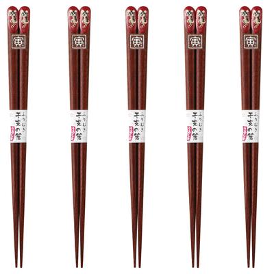 Happy Set of Made In PID1325 J-kitchens Chopsticks, 5, Material Wood, Chopsticks, Japan,