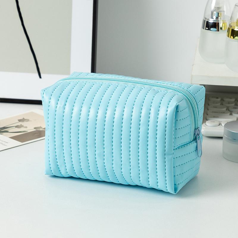 Cestovní přenosná minimalistická kosmetická taška s velkou kapacitou a měkkým úložným prostorem s mašlí