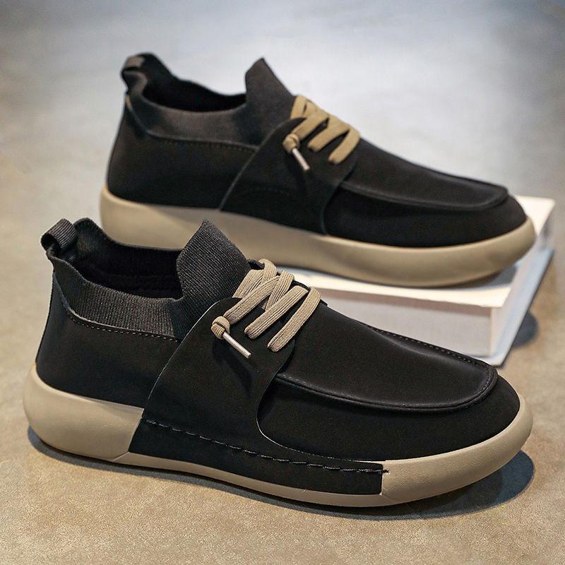 Internet celebrity popular men's shoes winter breathable versatile casual pedal Doudou shoes running soft-soled sports lazy tide shoes