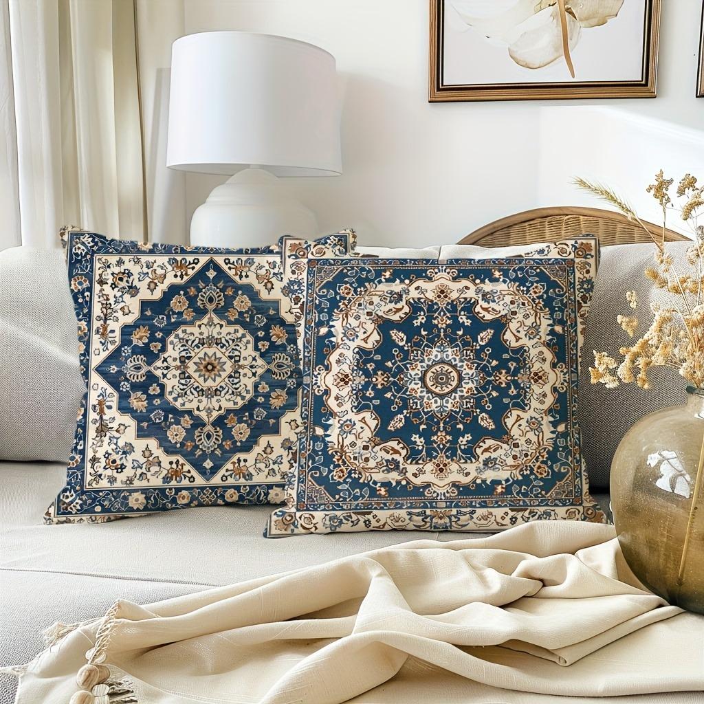 Retro classic floral pattern printing pillowcase ethnic style home furnishing room decoration pillow cover sofa cushion cover