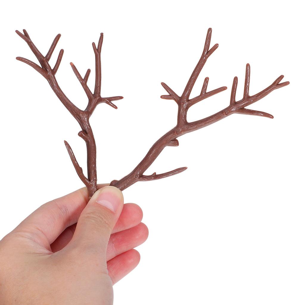 10Pcs Artificial Dried Antler Tree Branches Plastic Decor for Home Wedding Dinner Party DIY Flower Arrangement Stems