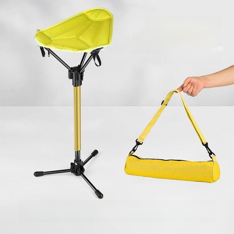Folding Chair Collapsible Chair Retractable Walking Aid Crutch Stool Adjustable Hiking Chair For Outdoor Hiking Picnic TraveL