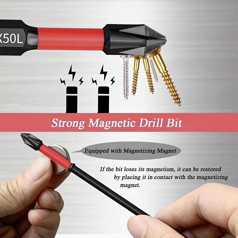 6pcs PH2 Magnetic Anti Slip Cross Screwdriver Head Set 25-150mm Screwdriver Head High Hardness Electric Screwdriver Tool