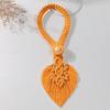 1PC Boho Macrame Leaf Curtain Tiebacks Handmade Woven Curtain Holdbacks with Wooden Bead Home Bedroom Living Room Window Decor