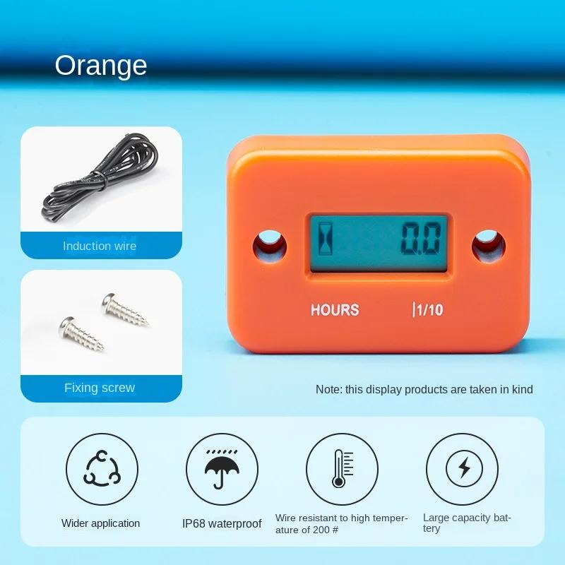 

Motorcycle Speedometer Resistant and Waterproof Instrument, Motorboat, ATV, LCD Sensor Timer, Speedometer, High Temperature помаранчевий