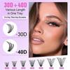 DIY Lash Extension Kit Individual Lashes Cluster D Curl Eyelash Extension +Tools