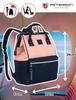 PTN ALFA-6027 Navy+Pink Fabric Backpack