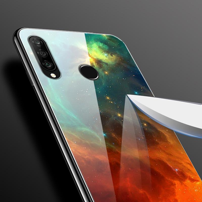6.15"For Huawei Honor 20S Case Tempered Glass Print Back Cover Hard Case For Huawei Honor 20S MAR-LX1H Phone Case Honor20S 20 S