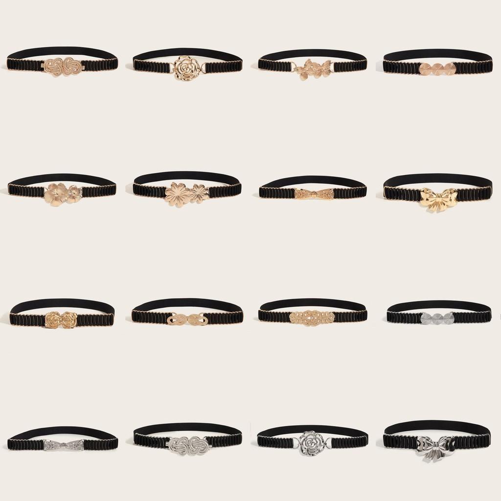 Waist Metallic Ladies Belt With Snap Button Closure For Dresses And Wear Casual
