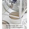 Yamazaki Sink Under Height Adjustable Pot Lid & Frying Pan Rack 2-Tier White Approx. W52 x D26 x H38-41cm Tower Frying Pan Rack with