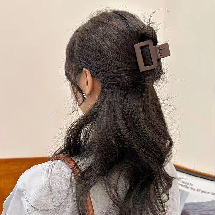 5.5cm Matte Back-of-Head Small Square High Ponytail Shark Clip Hair Accessory