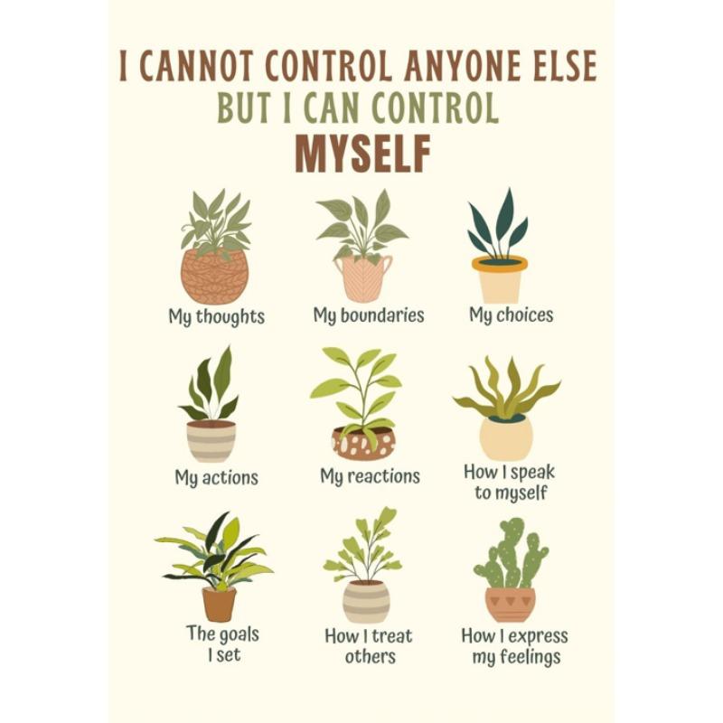 

Retro Mental Health Canvas Print Poster Bohemian Inspirational Canvas Painting Classroom Office Hallway Poster Home Decor 21cm×30cm NoFrame