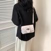 Chic Retro Pu Small Shoulder Bag For Women Trendy Crossbody With Stitching Details