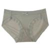 French Lace Ice Silk Mid-Waist Panties - Women's Sexy Semi-Transparent Seamless Briefs with Soft, Breathable Crotch